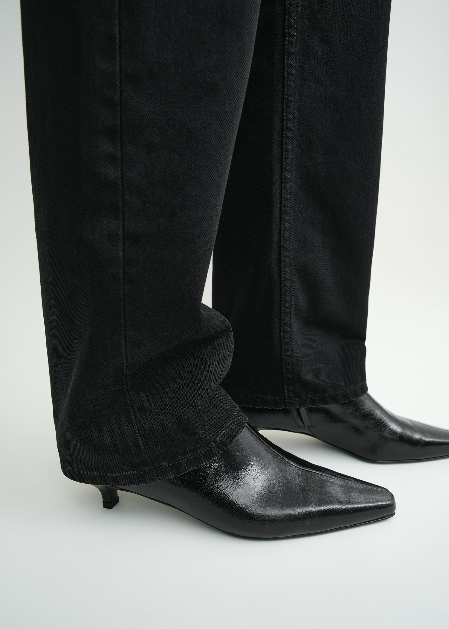 Slim naplack ankle boots black - 3
