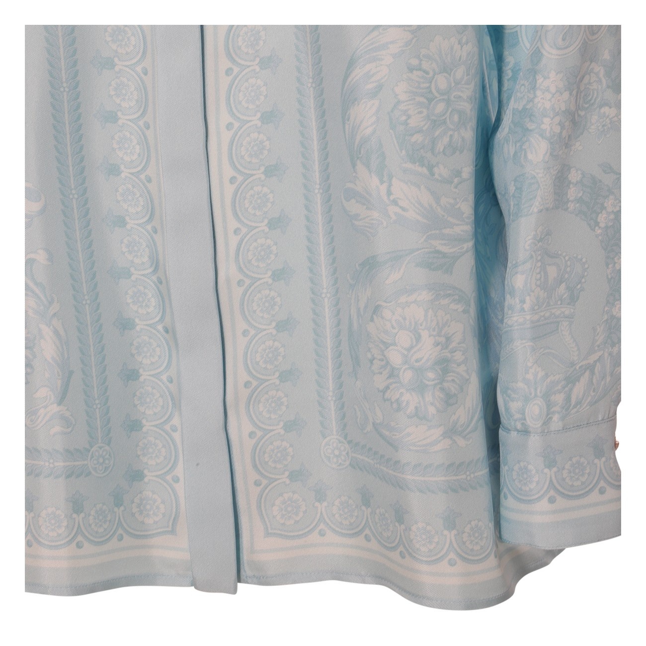 pale blue silk shirt - 3