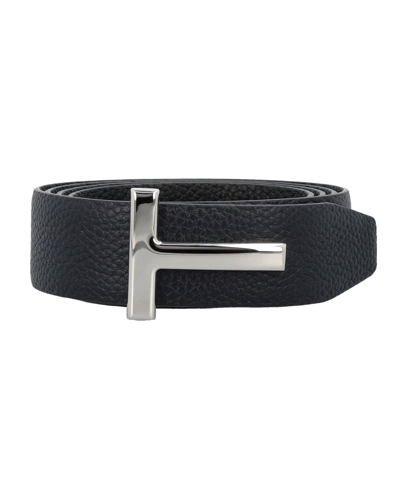 T Grainy Leather Belt - 1