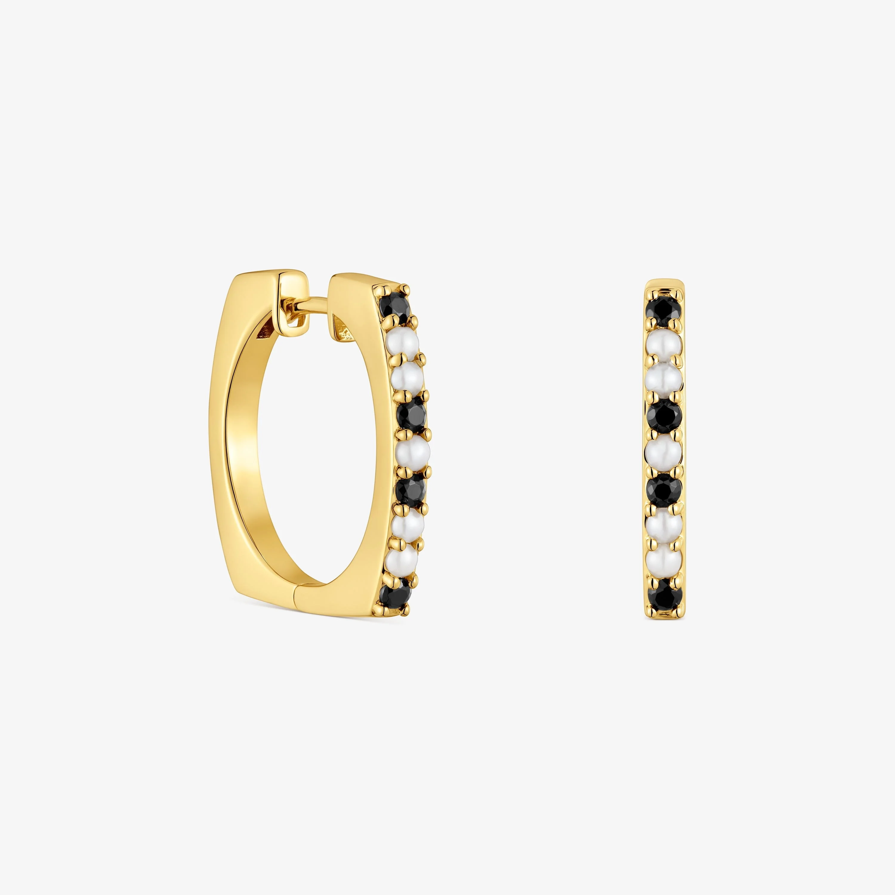 Short Hoop earrings with 18K gold vermeil and gemstones TOUS Basic Colors - 1