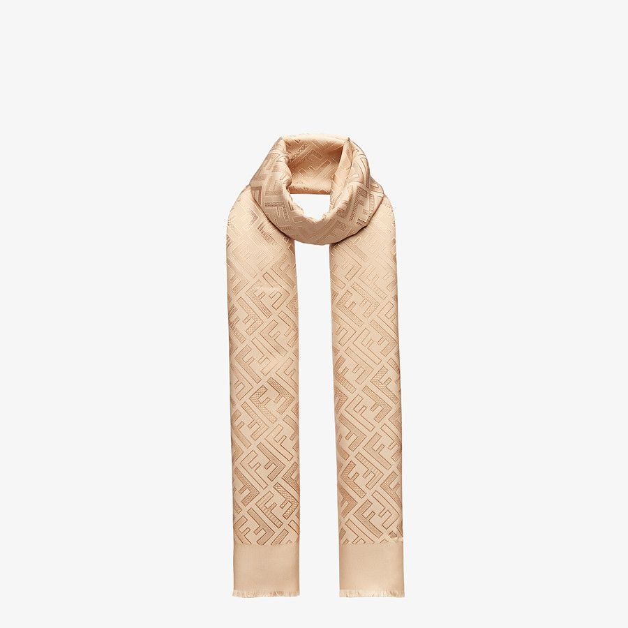 Beige silk stole - 2