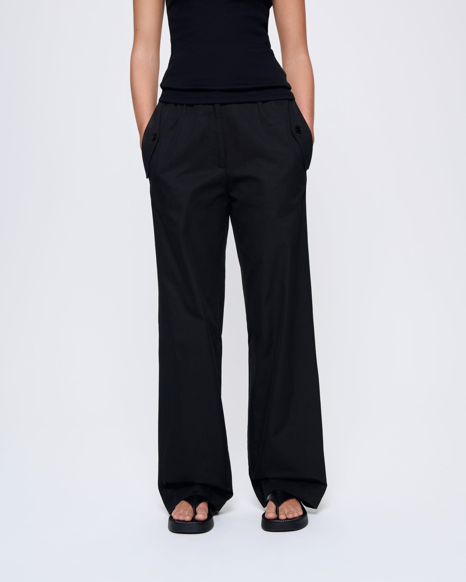 Women's DNA Straight Leg Trousers - Black - 3