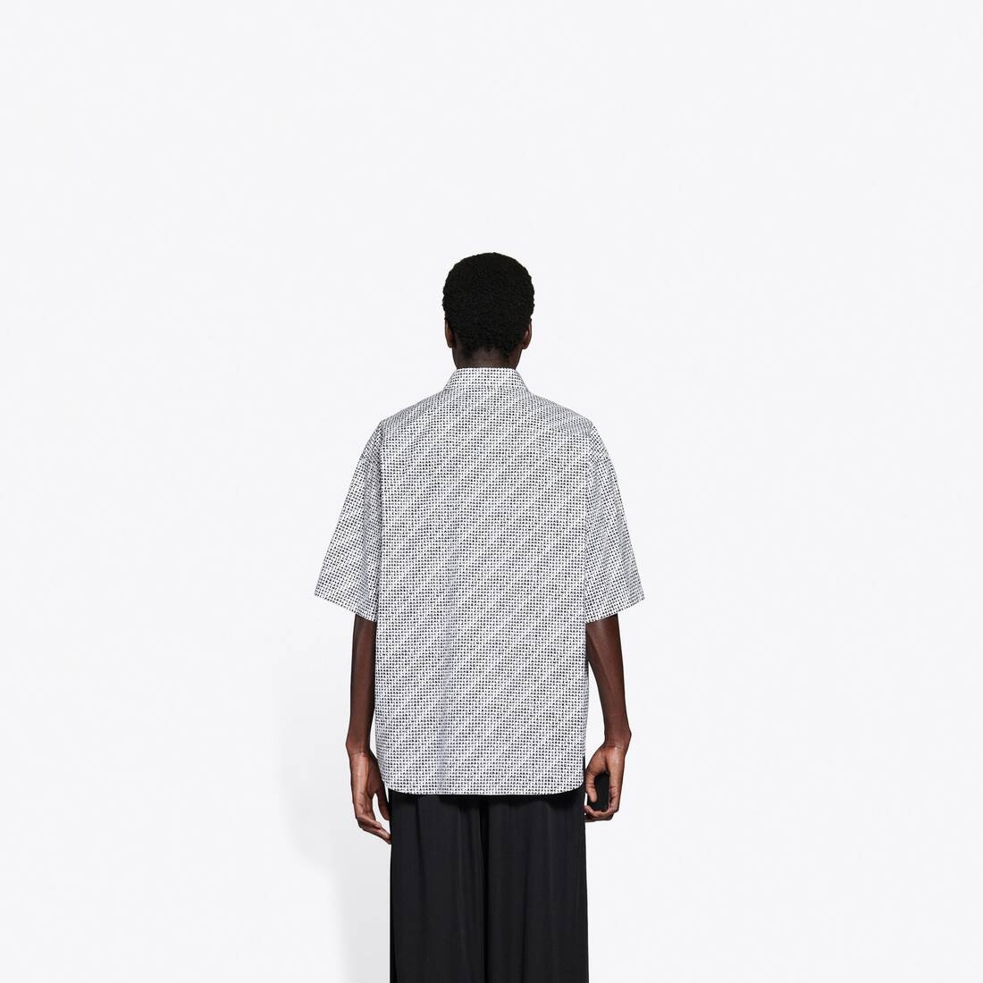 Men's Archive Letters Shirt in Black - 3