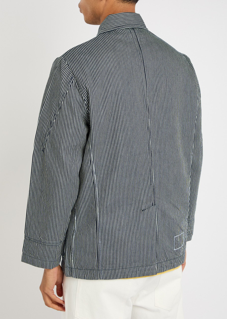 Universal Works Hickory Striped Cotton Overshirt - 3