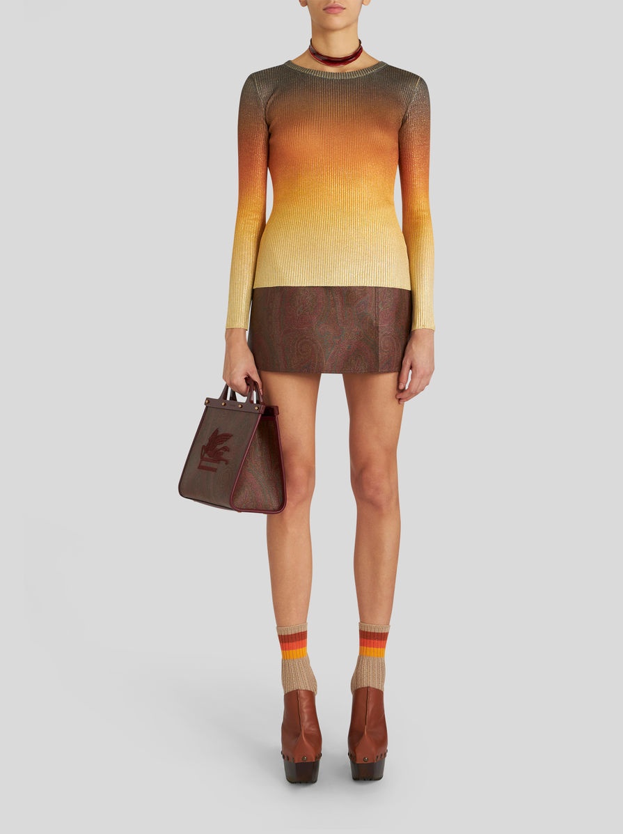 COLOUR SHADED LAMÉ JUMPER - 4