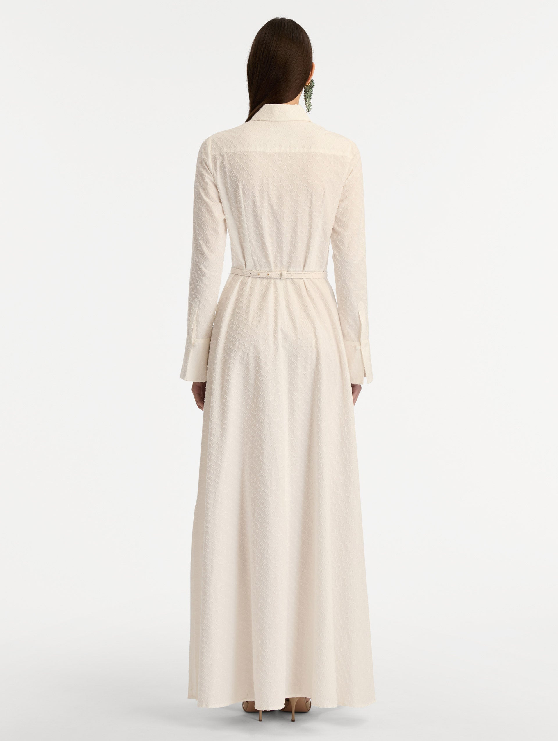 OSCAR CHAIN-LINK COTTON POPLIN CAFTAN - 3