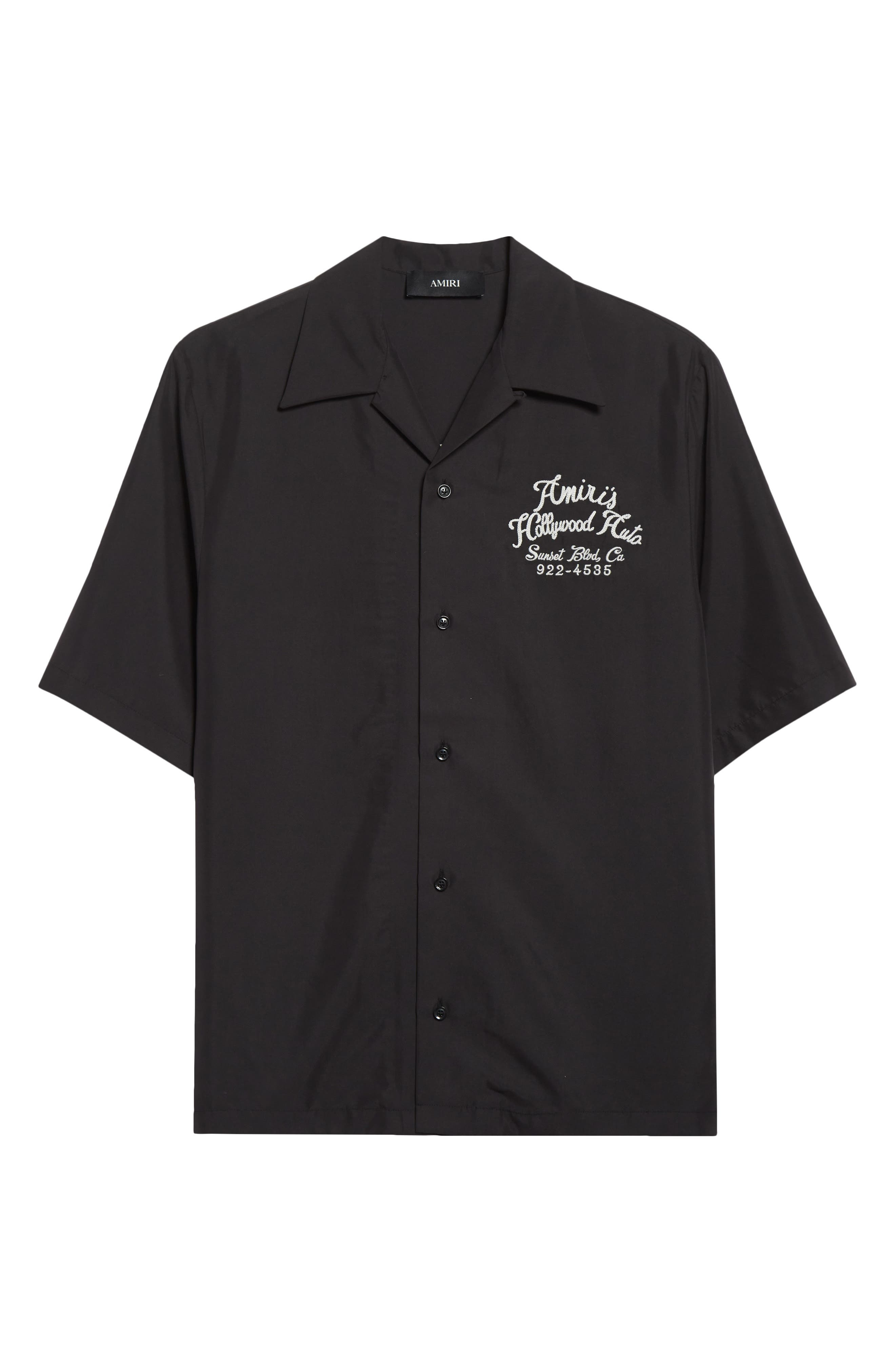 AMIRI Hollywood Auto Bowling Shirt in Black at Nordstrom - 6
