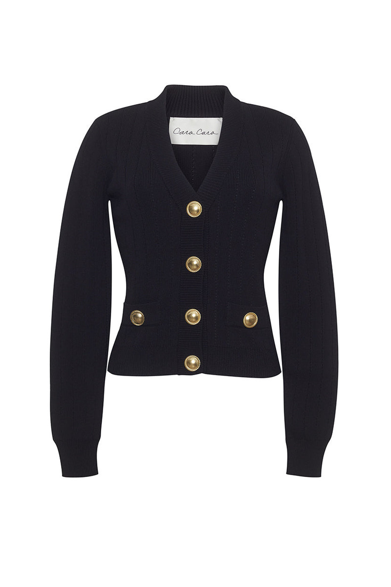 Lavira Cardigan Statement Gold Buttons Add A Luxe Vintage Feel To This New Staple 1
