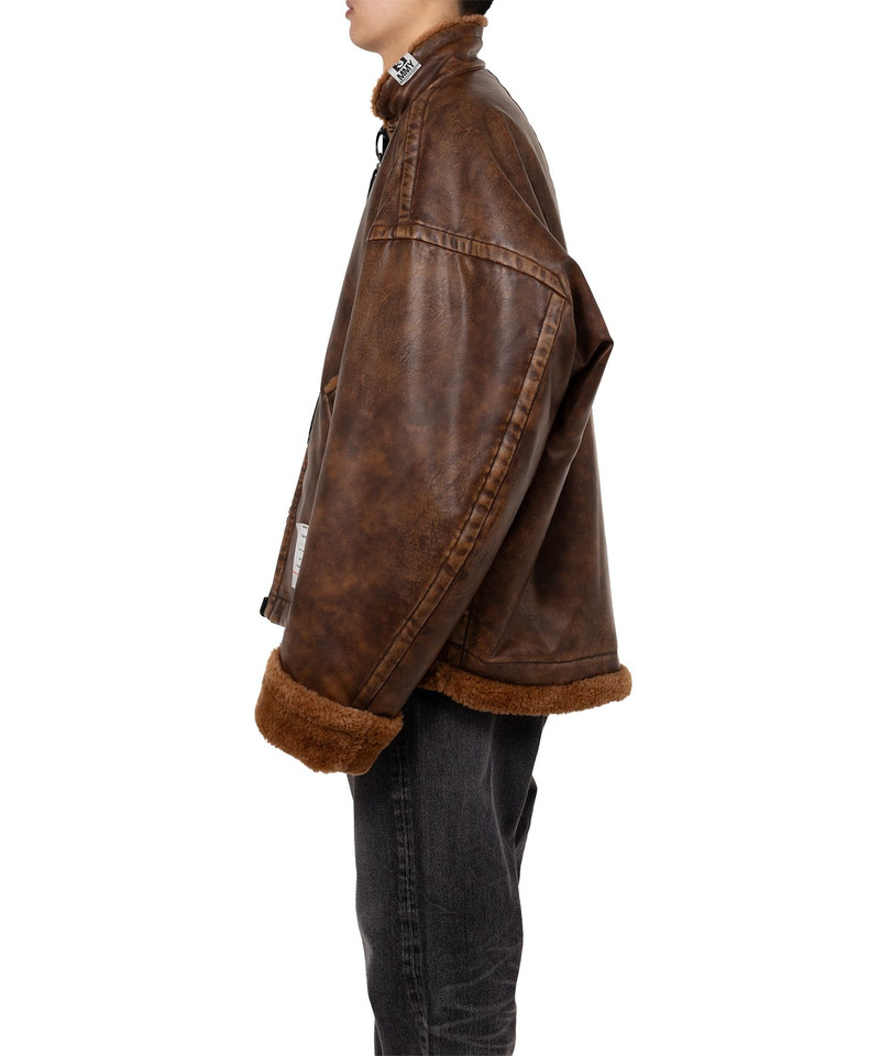 Coated Big Zip Boa Jacket 12