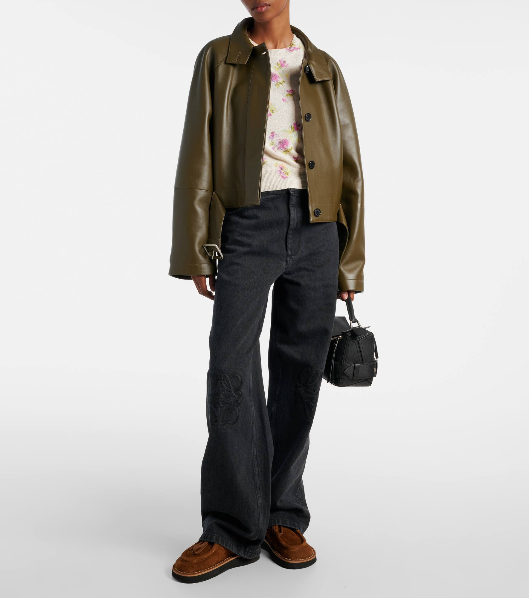 Anagram wide-leg jeans - 2