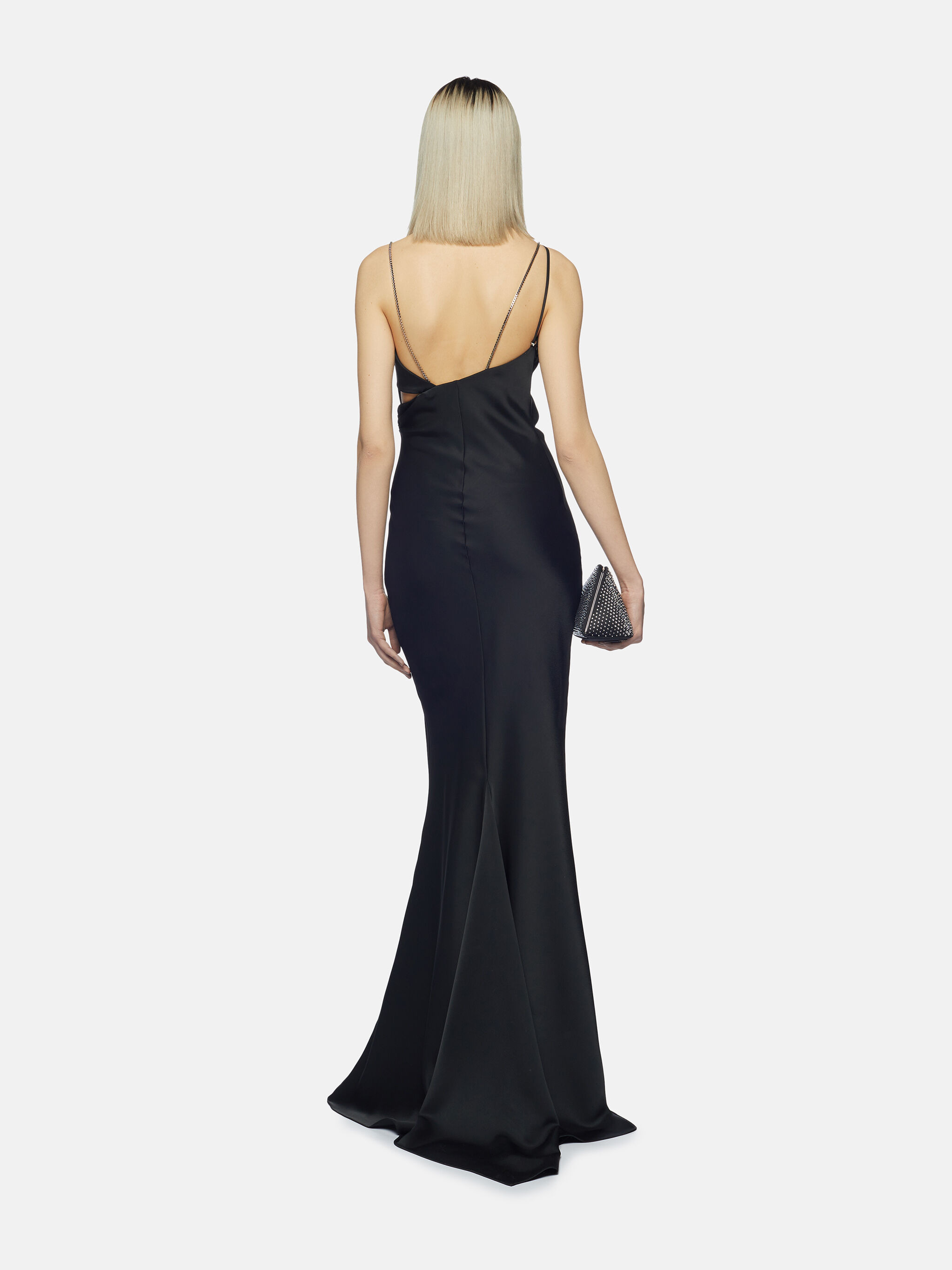 ''MELVA'' BLACK LONG DRESS - 3