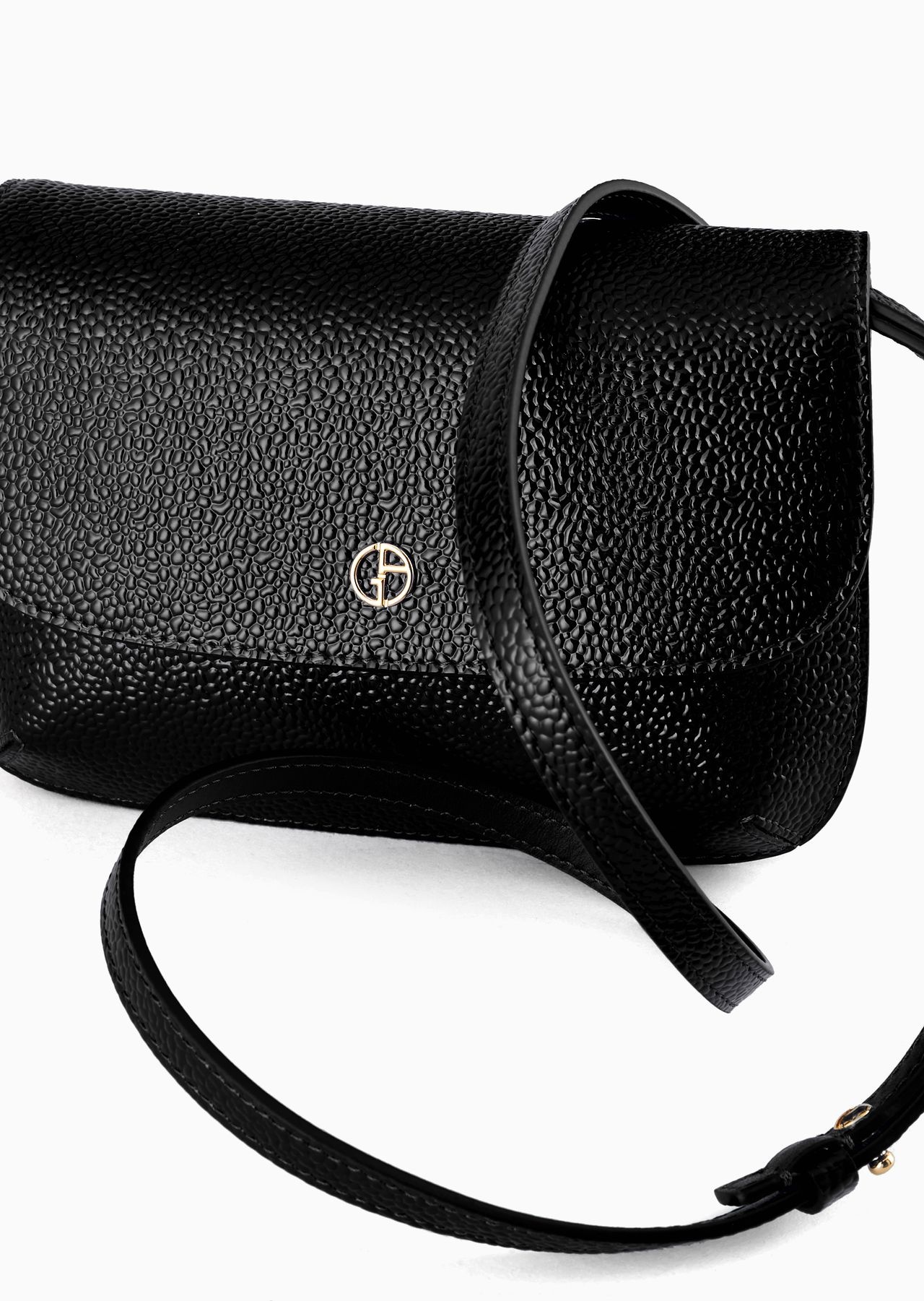 Mini la Prima shoulder bag in pebbled patent leather - 5