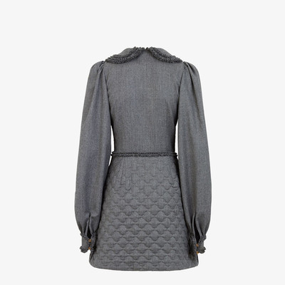 FENDI Gray flannel dress outlook