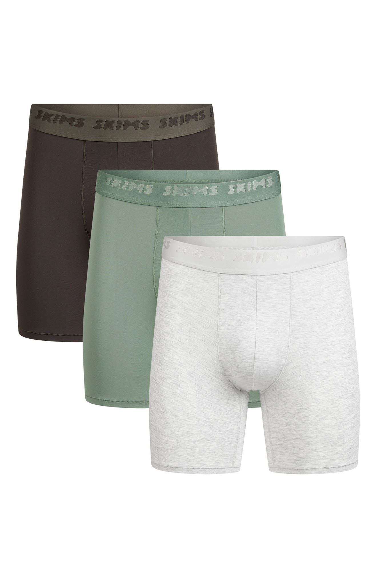 SKIMS 3-Pack 3-Inch Stretch Modal Boxer Briefs in Laurel Multi at Nordstrom - 1