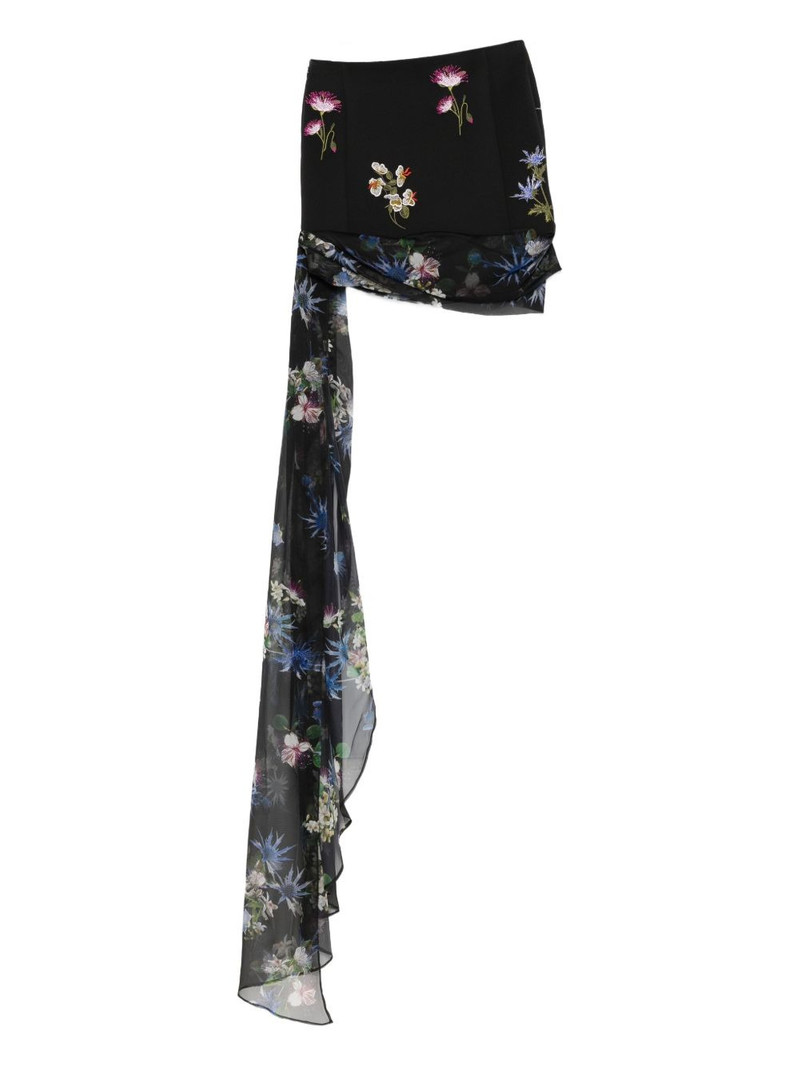 Blumarine floral-embroidery skirt outlook
