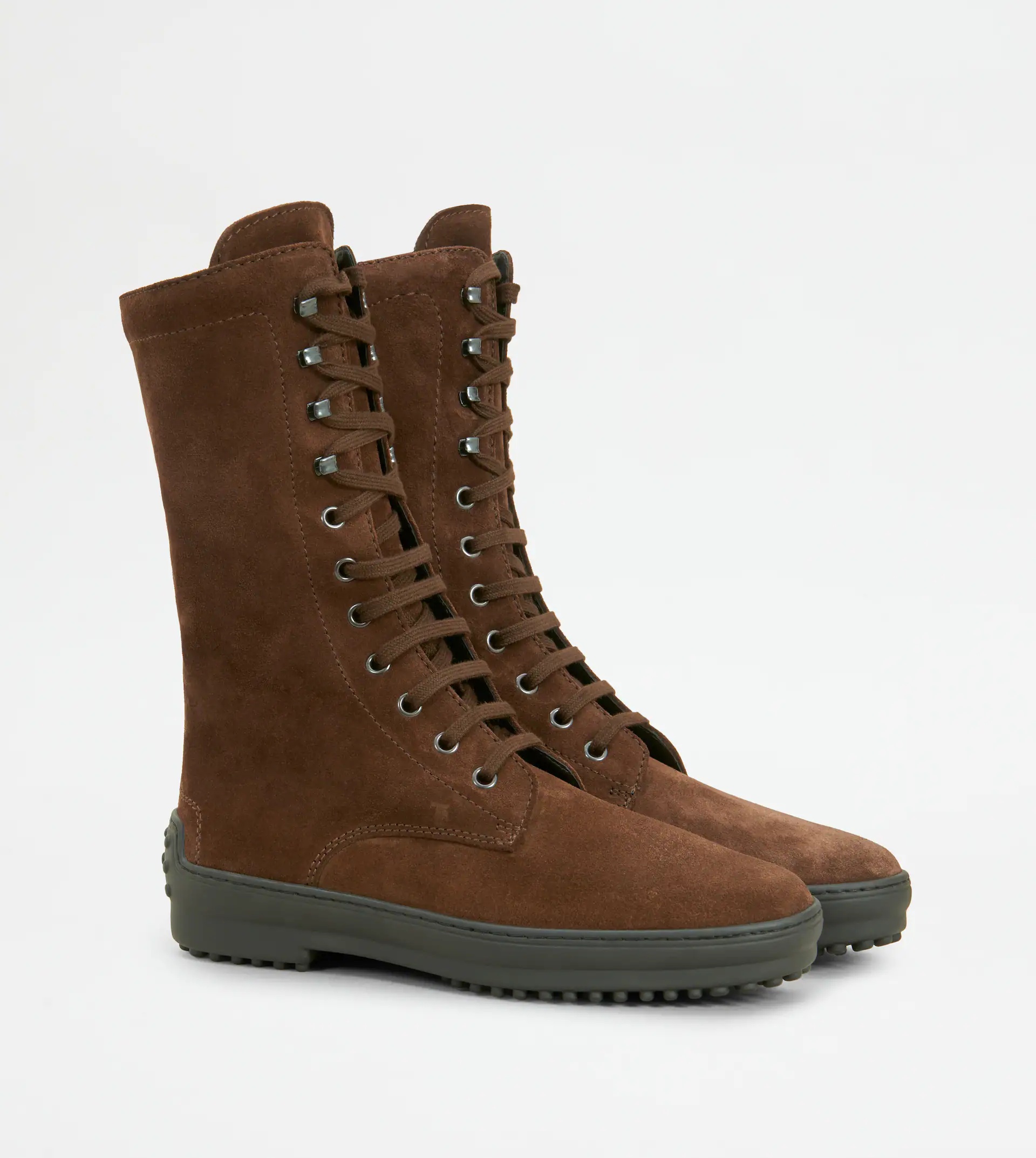 WINTER GOMMINO ANKLE BOOTS IN SUEDE - BROWN - 3