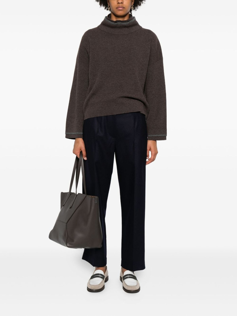 Brunello Cucinelli ribbed high-neck jumper outlook