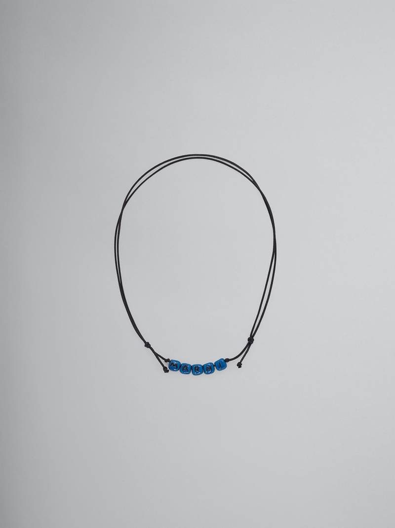 BLUE LOGO NECKLACE 1