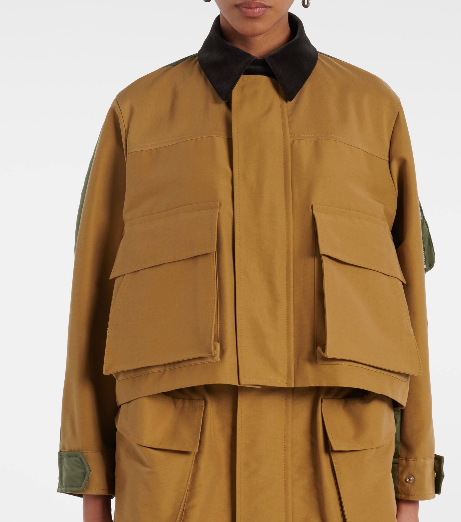 Cotton-blend twill blouson - 6