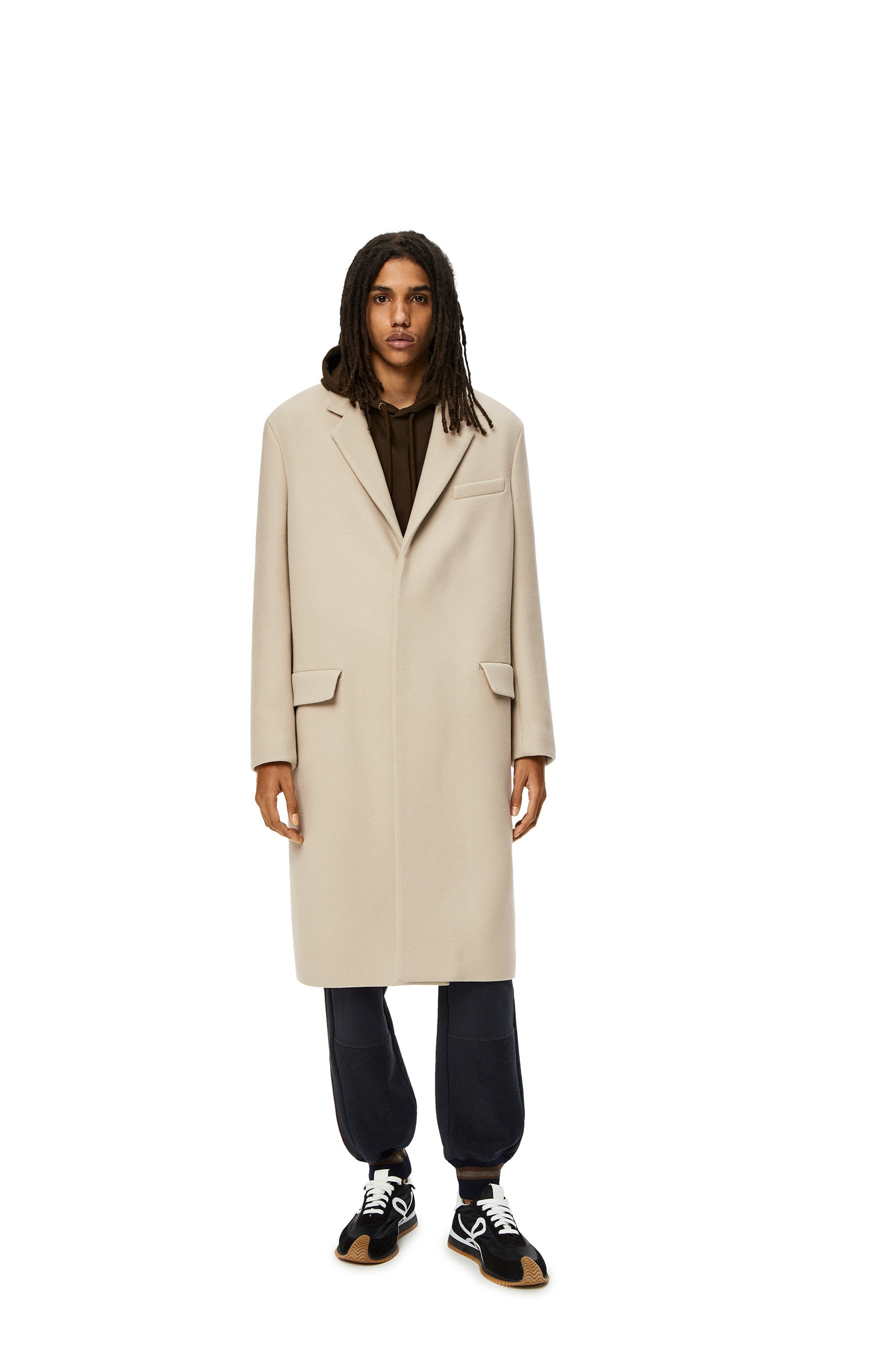 Single breasted coat in wool - 3
