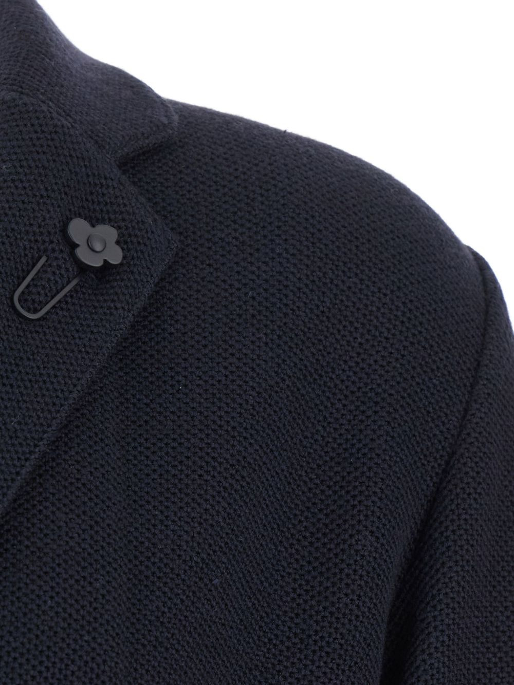 knitted flower-detail blazer - 3