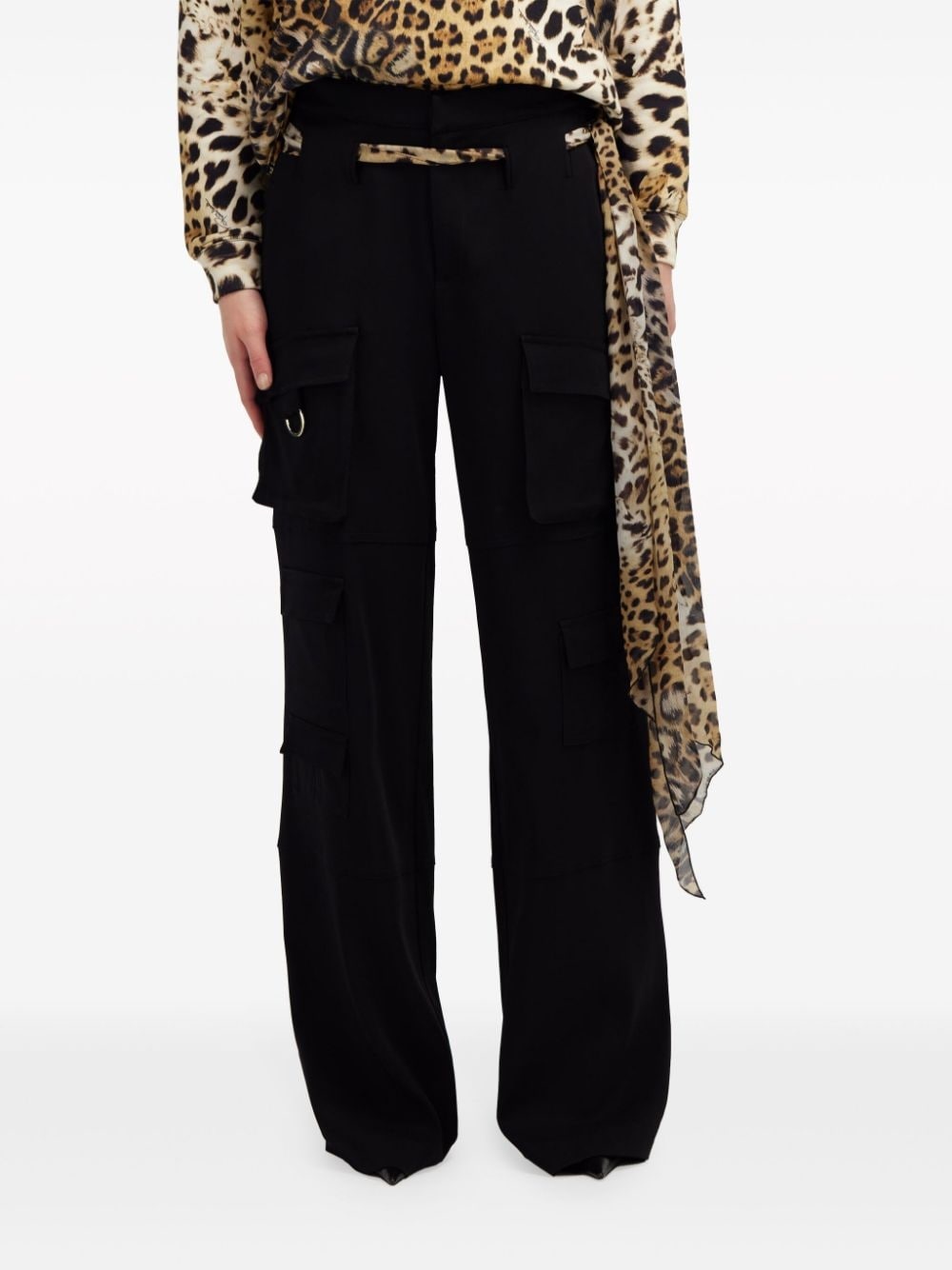 belted cargo trousers - 5
