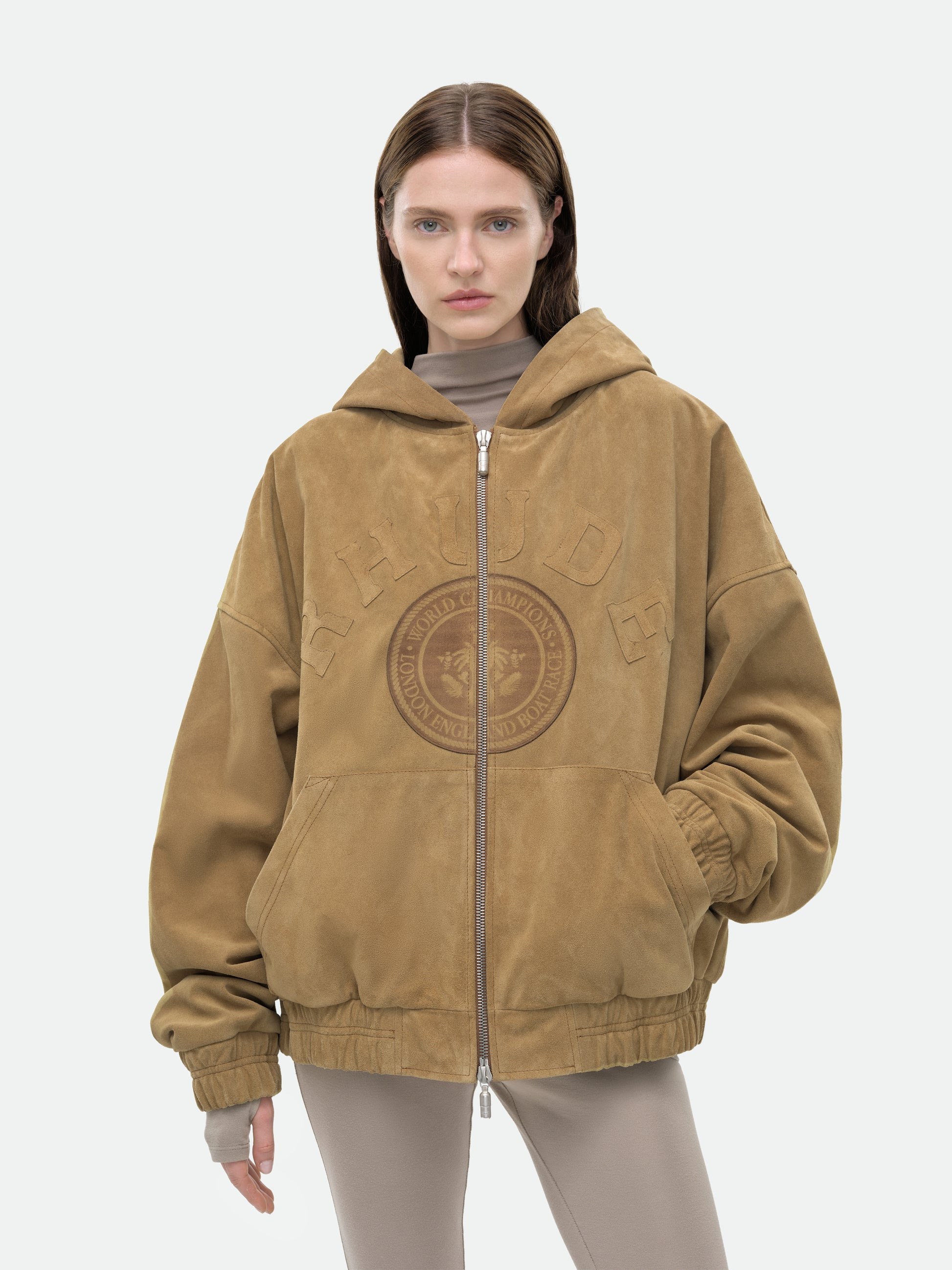 SUEDE RHUDE CREST HOODIE - 6