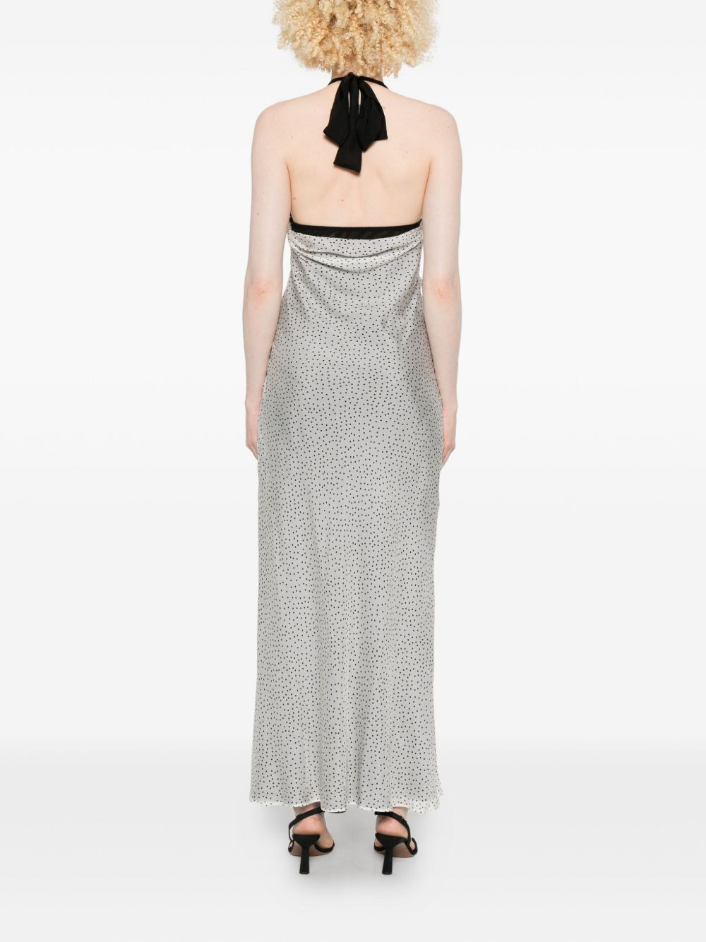 Lisander polka-dot halterneck dress - 4