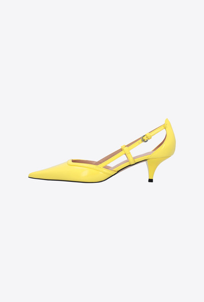 PINKO BRUSHED LEATHER PUMPS outlook