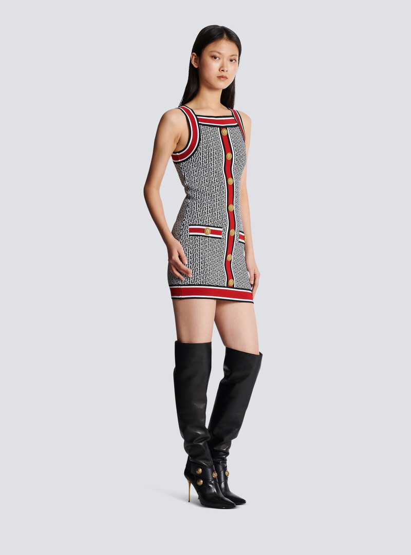 Short monogrammed knit dress 3