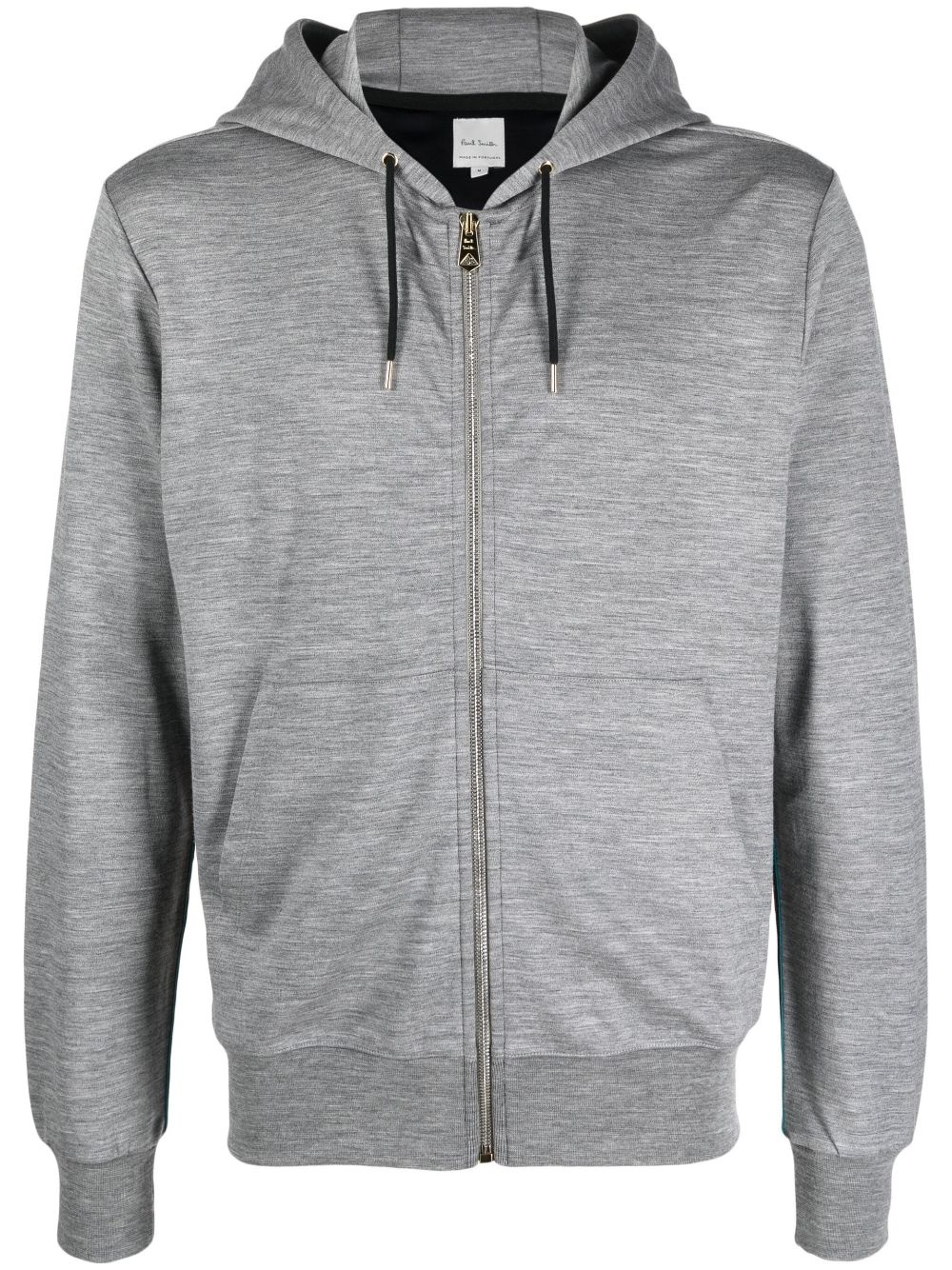 stripe-detail hooded jacket - 1