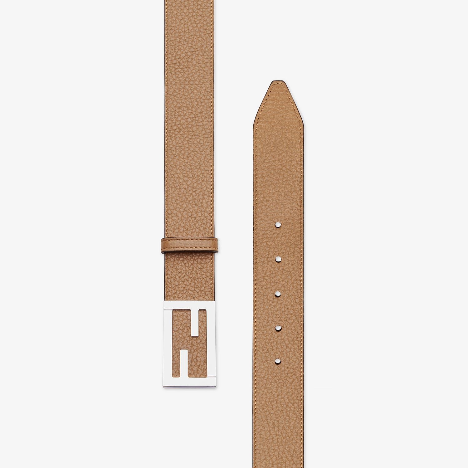 Beige leather belt - 2