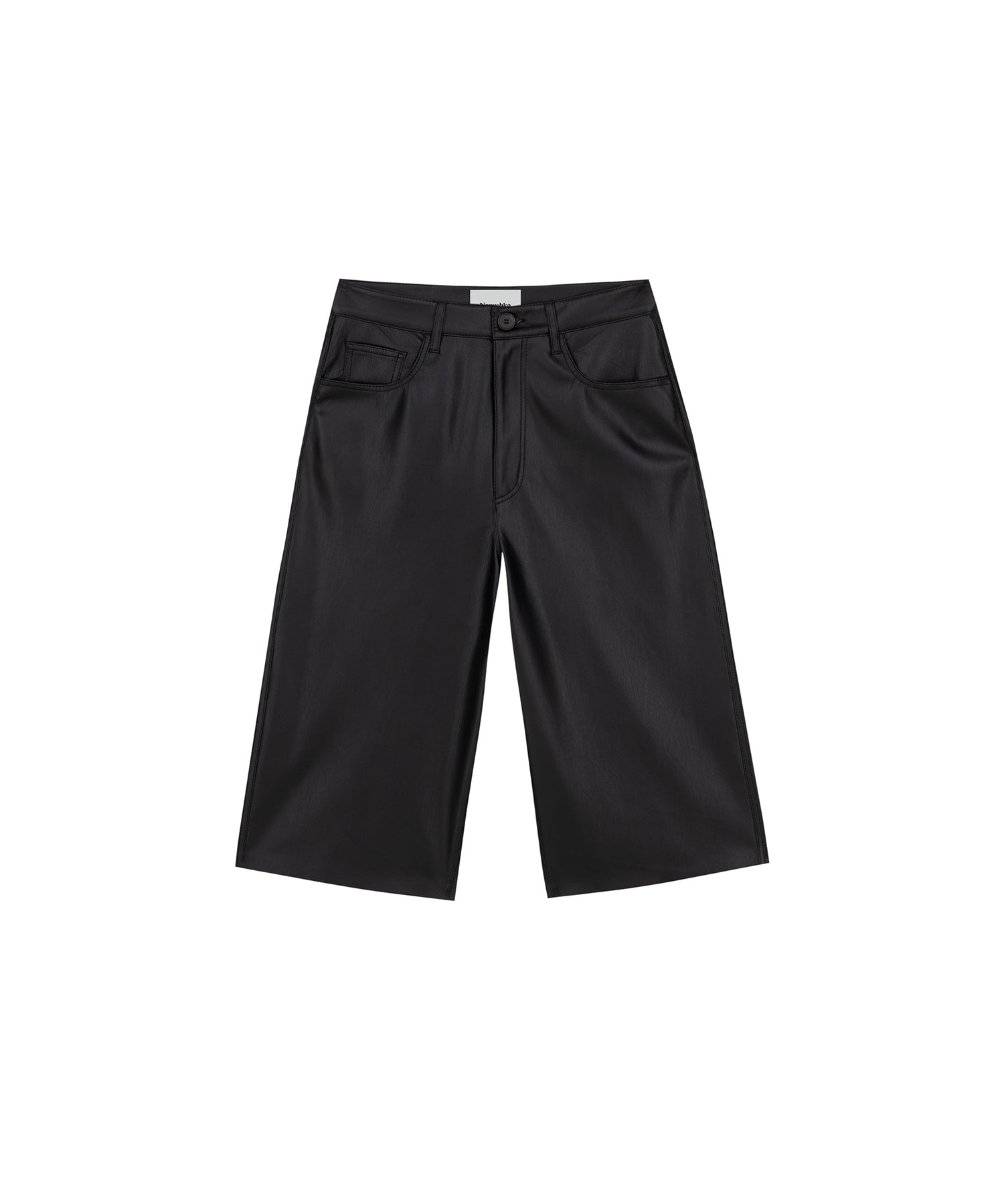 Vegan Leather Shorts - 7