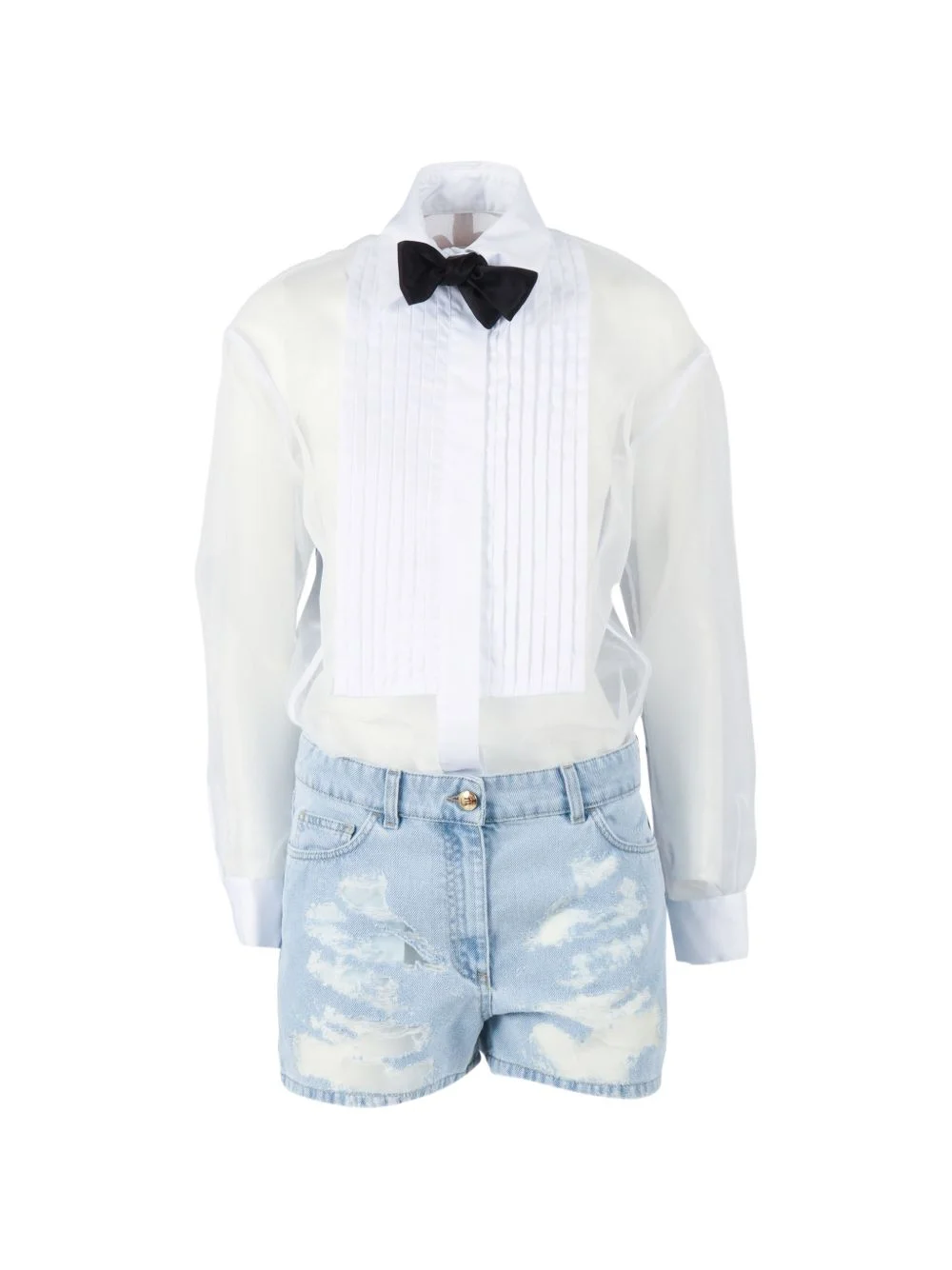 bow-tie romper suit - 1