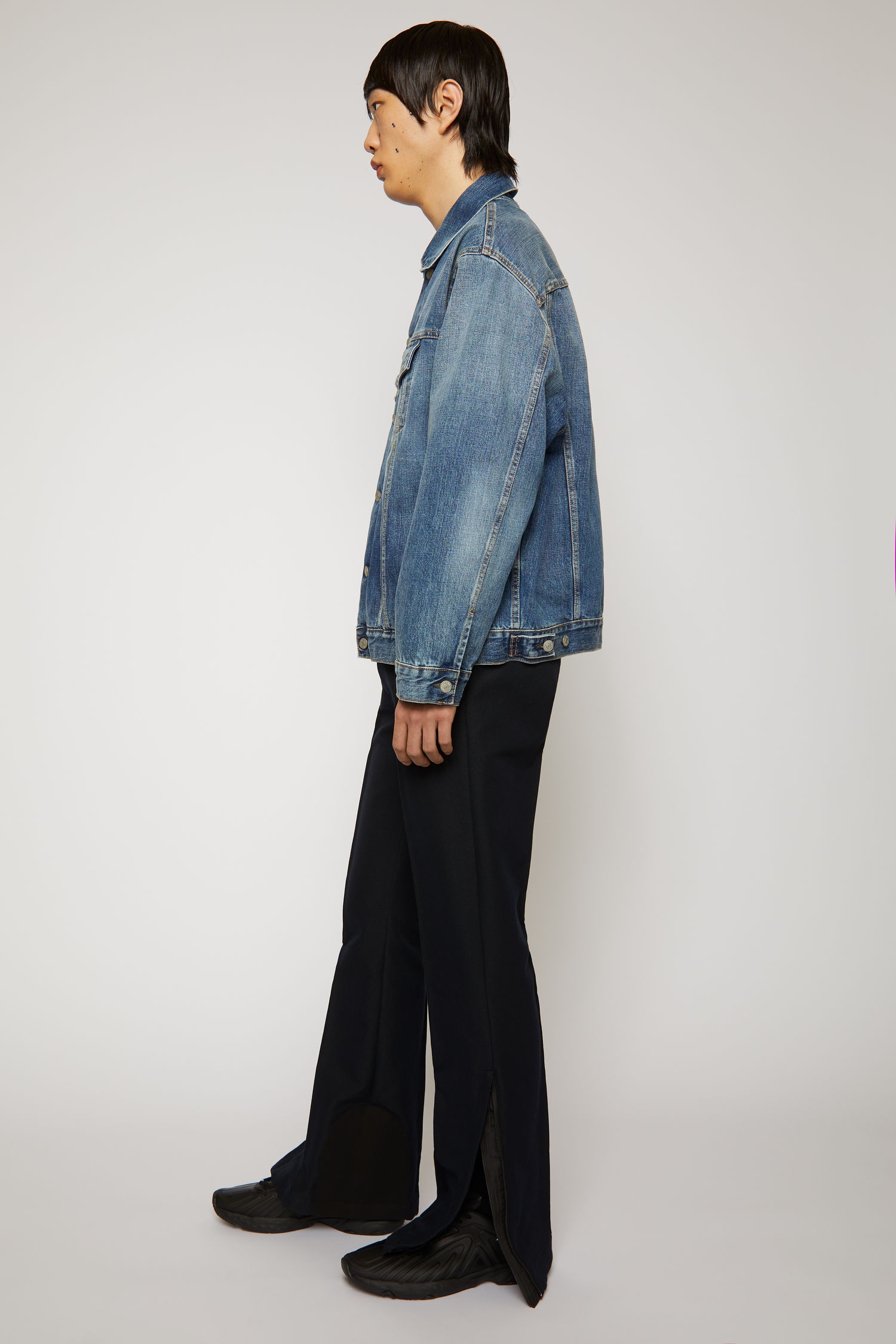 Oversized denim jacket mid blue - 3