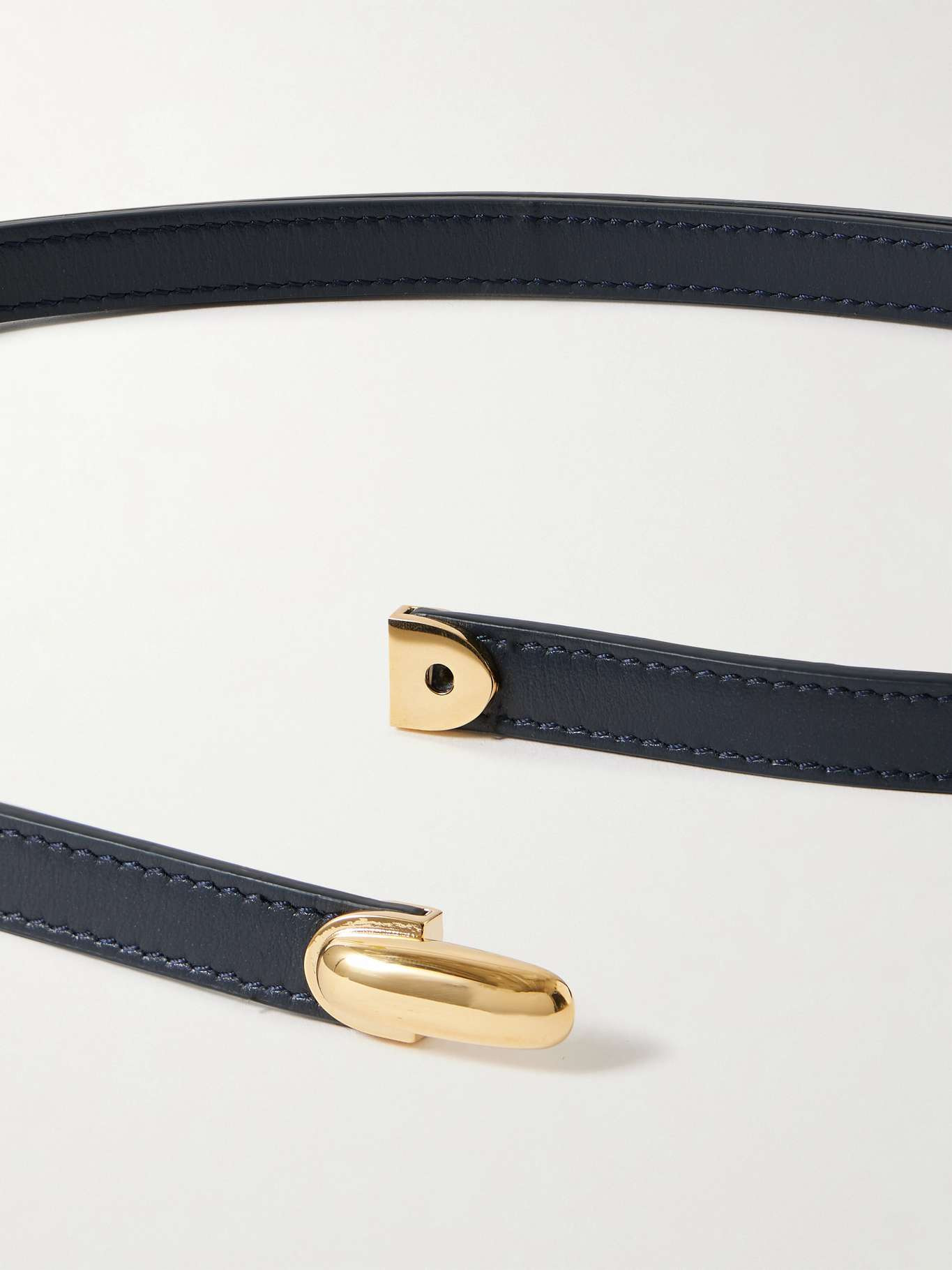 Symmetry leather belt Navy - 3