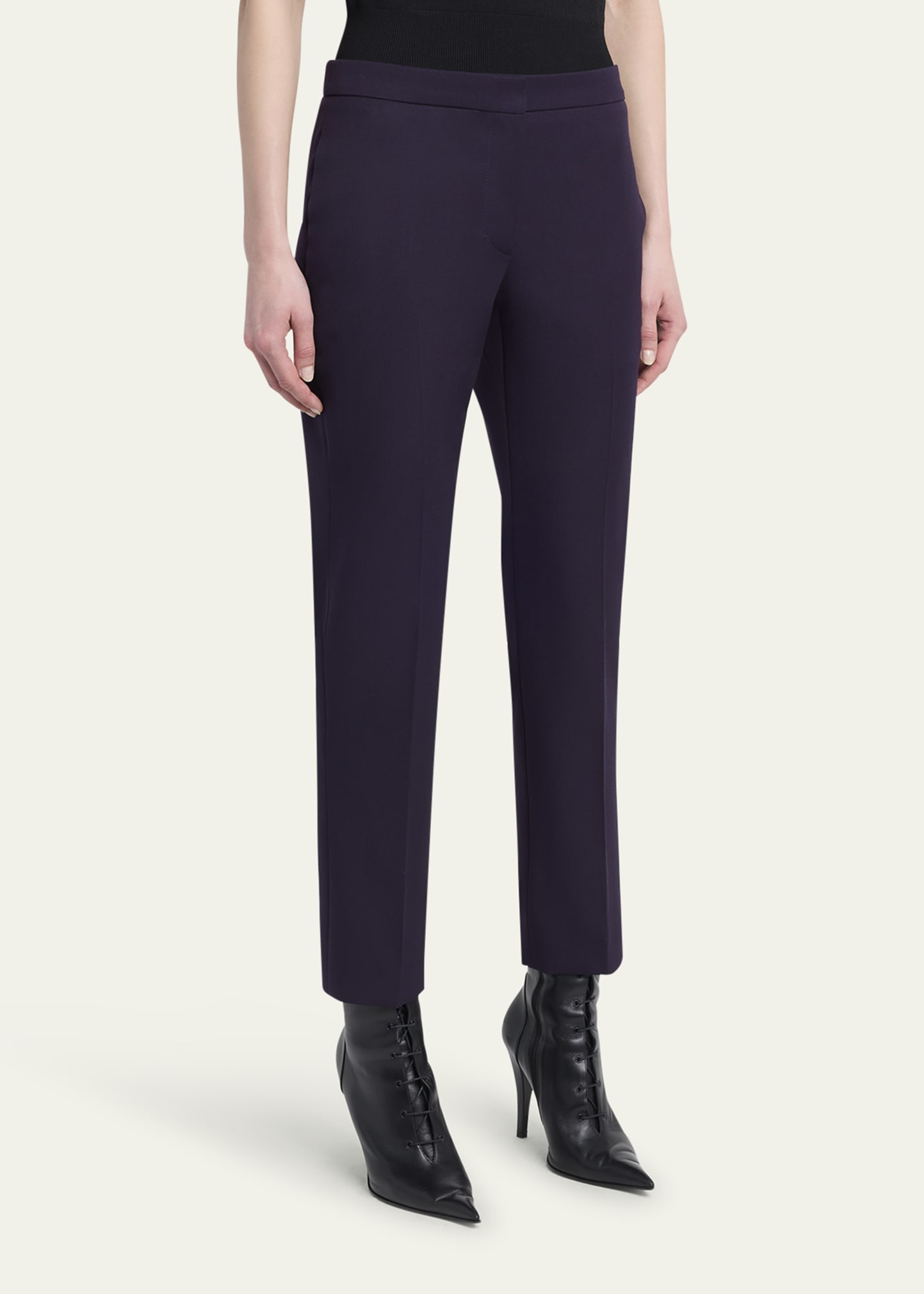 Cropped Cigarette Trousers - 4