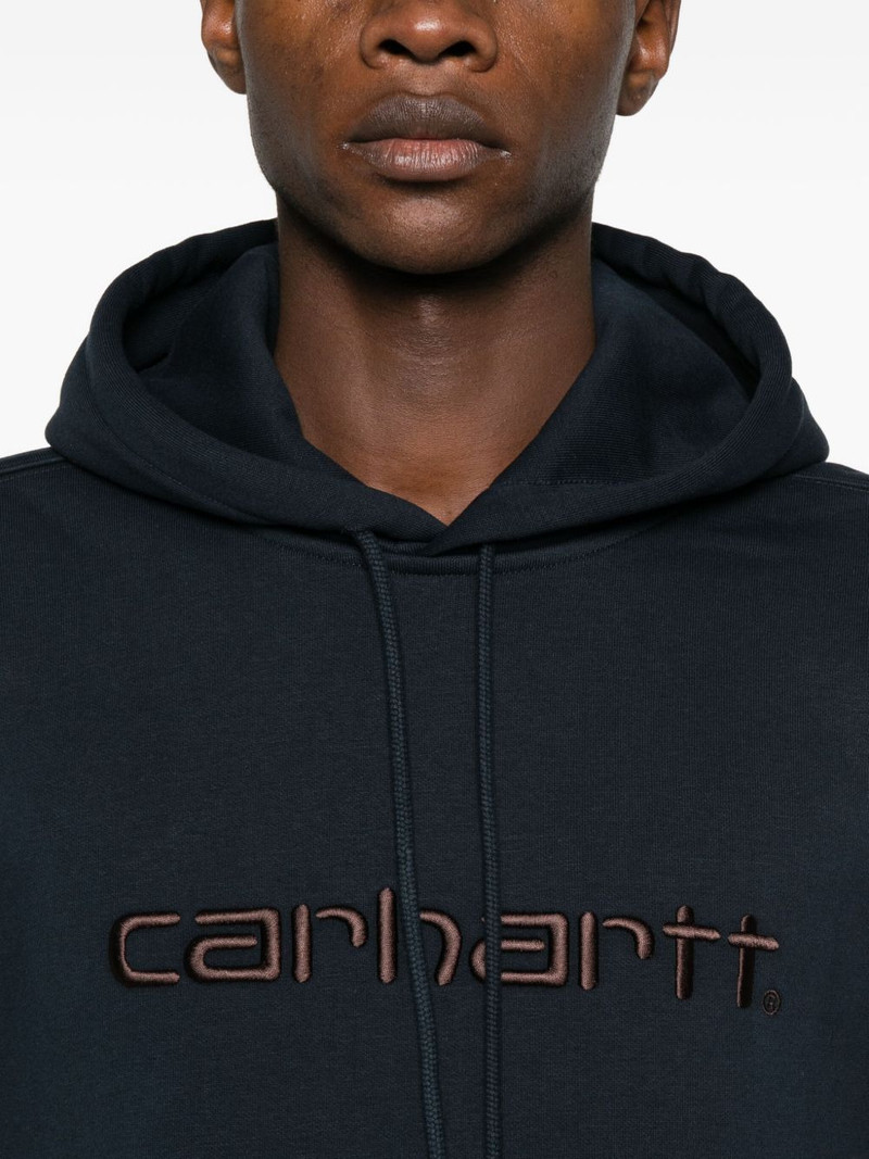 logo-embroidered hoodie 5