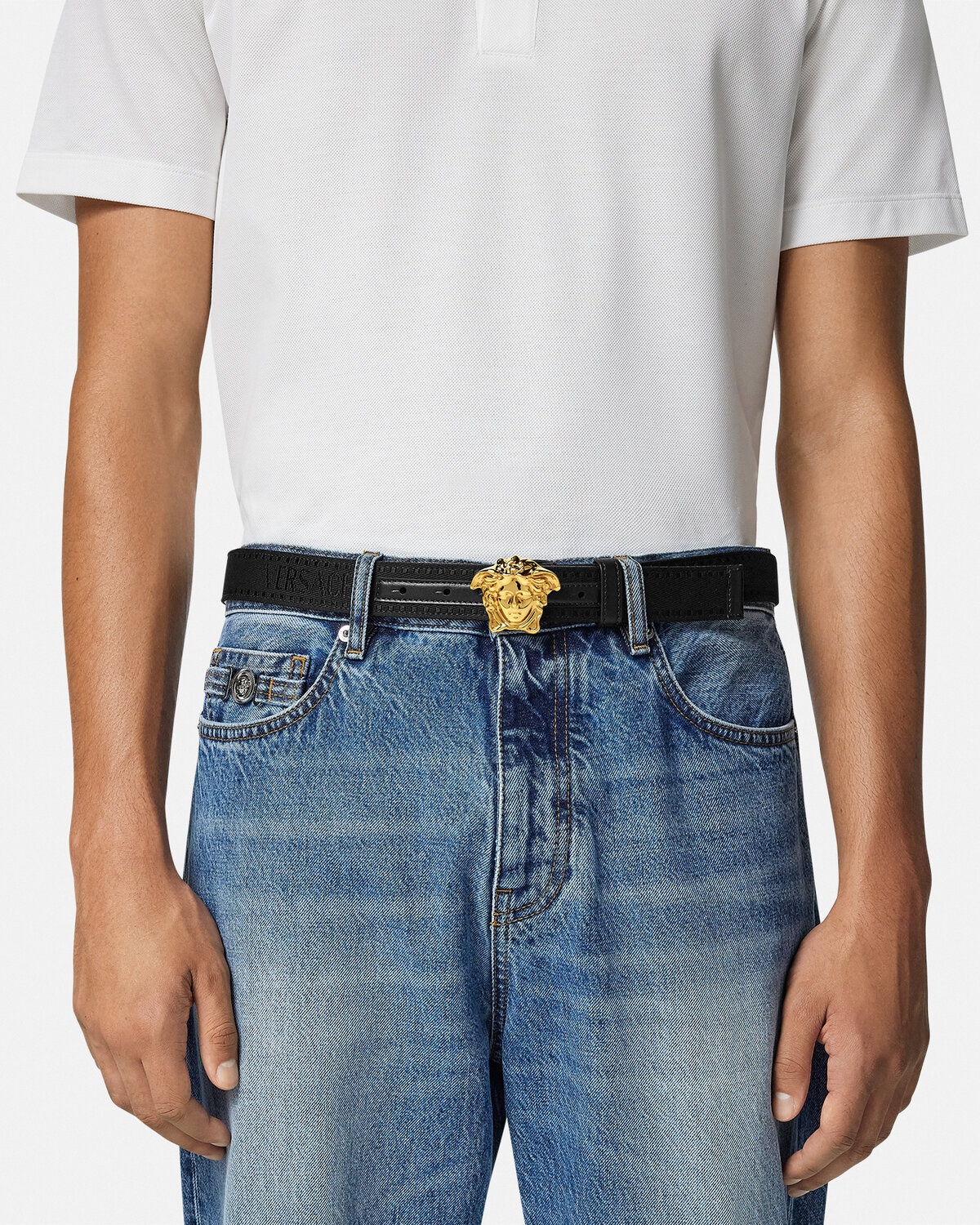 Versace Allover La Medusa Belt 1.2" - 3