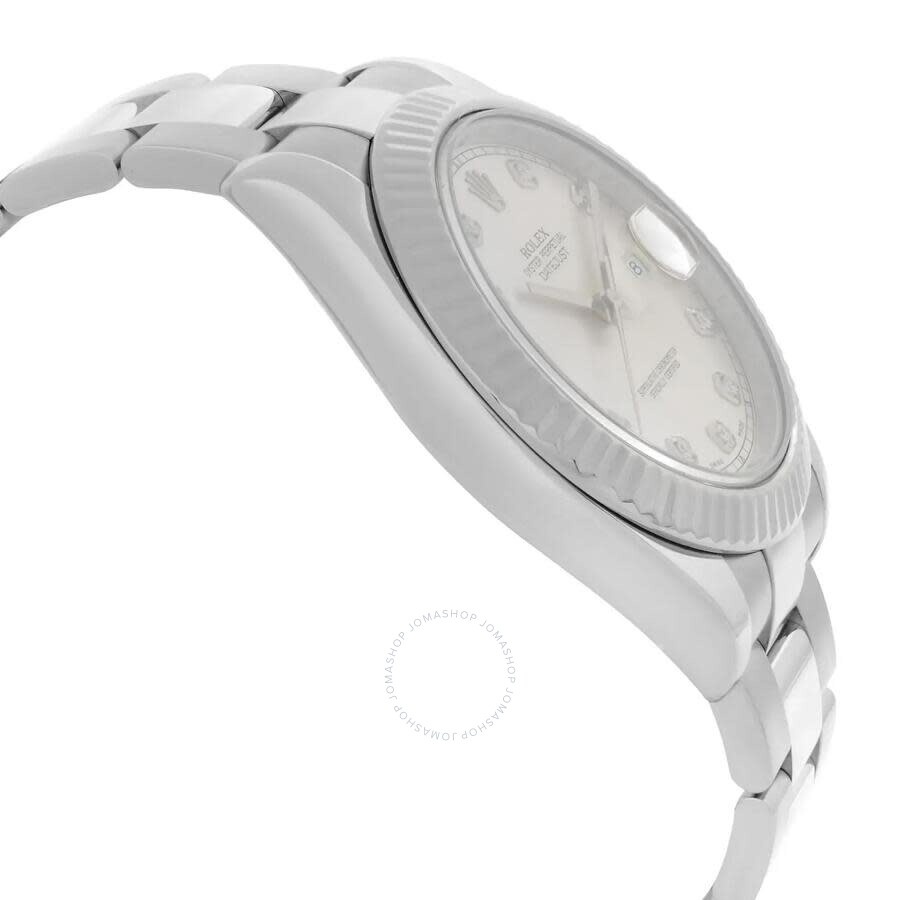 Pre-owned Rolex Datejust II Automatic Chronometer Diamond Silver Dial Men's Watch 116334 SDO - 4