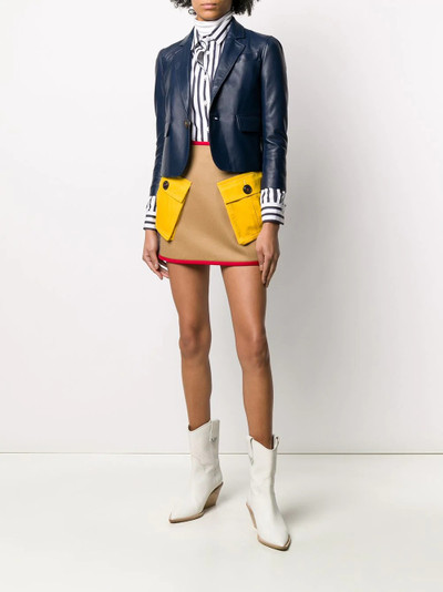 DSQUARED2 cropped leather jacket outlook