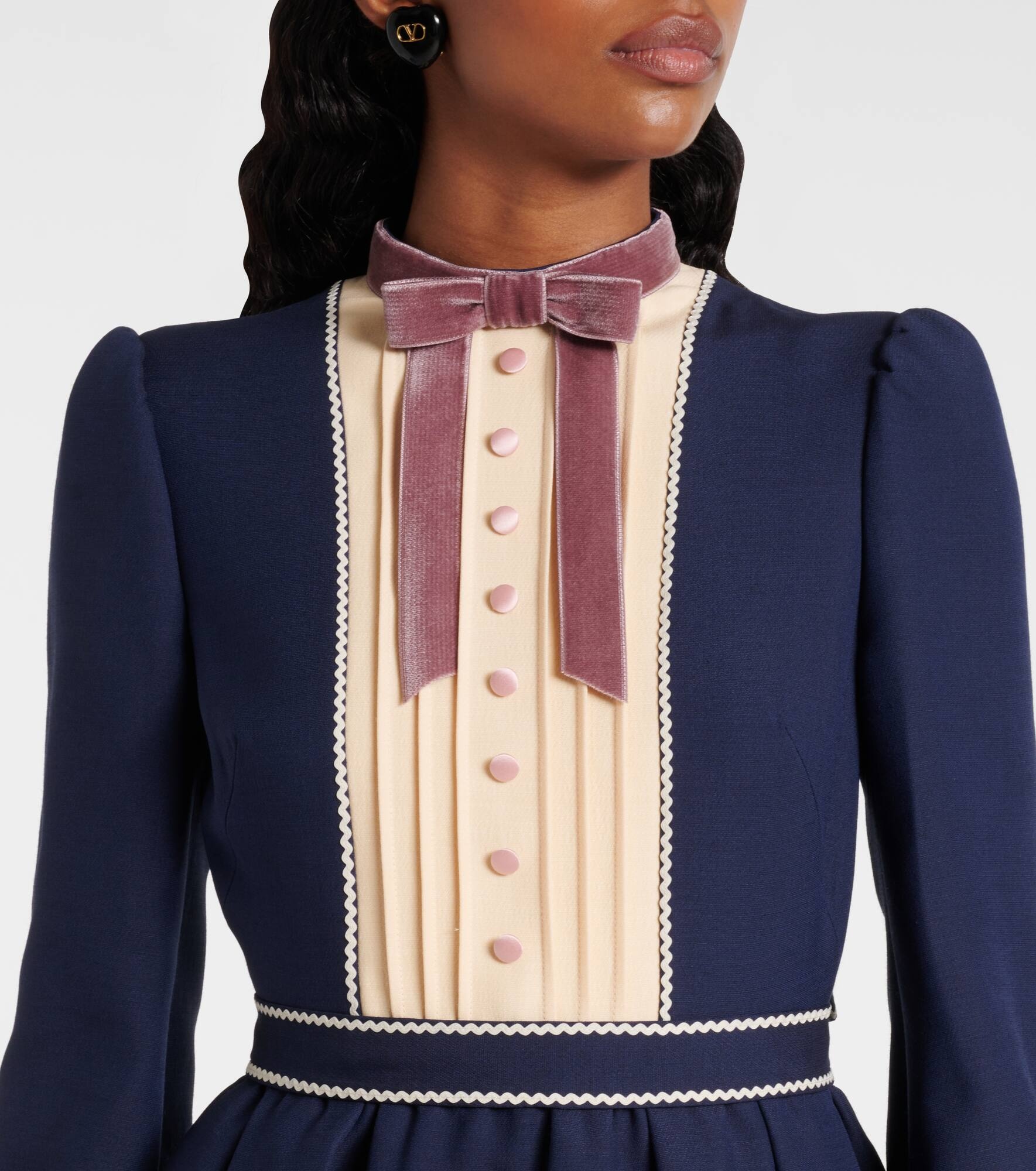 Crepe Couture bow-detail minidress - 4