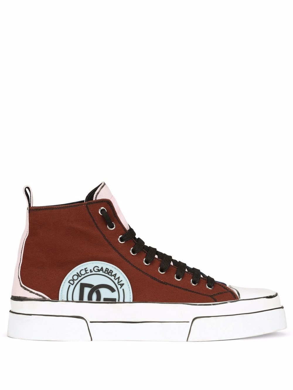 logo-patch lace-up sneakers - 1