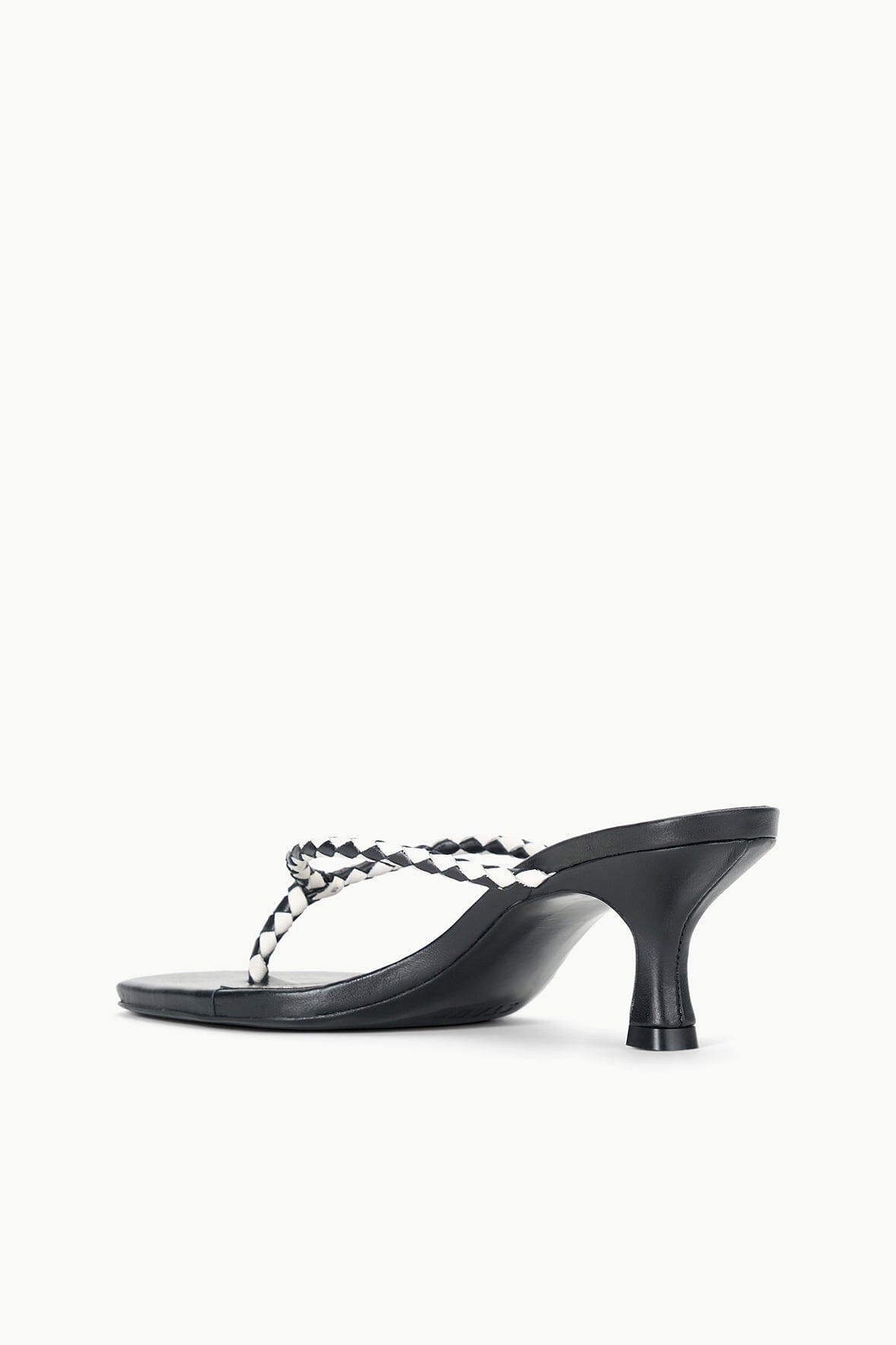 STAUD FREJA THONG KITTEN HEEL BLACK PAPER - 5