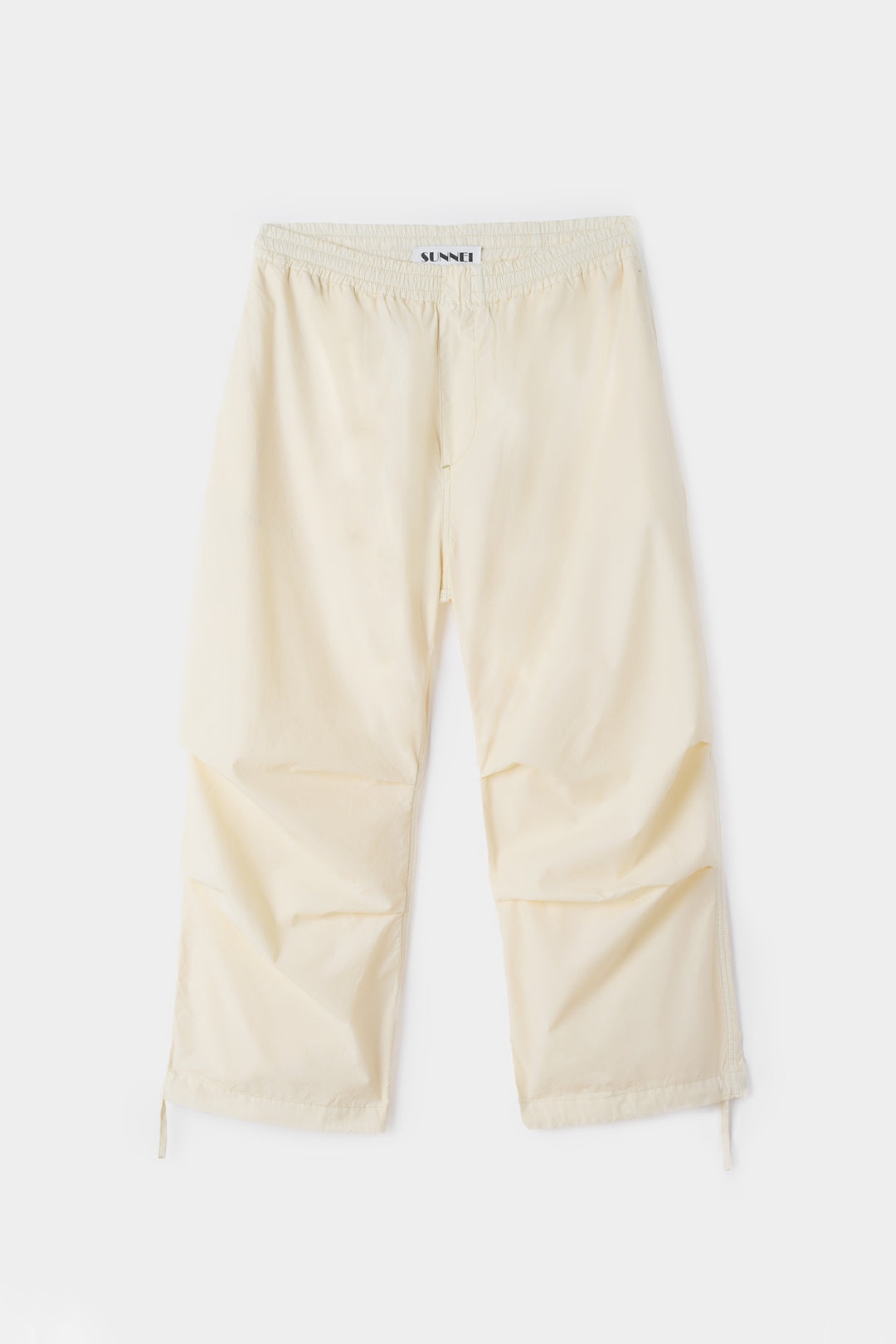 ELASTIC PANTS WITH DARTS / cream - 1
