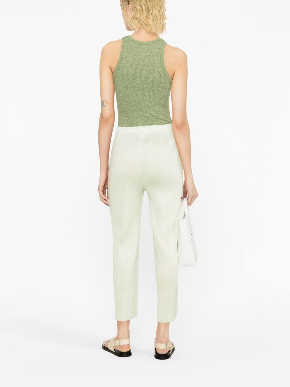plissé cropped trousers - 4