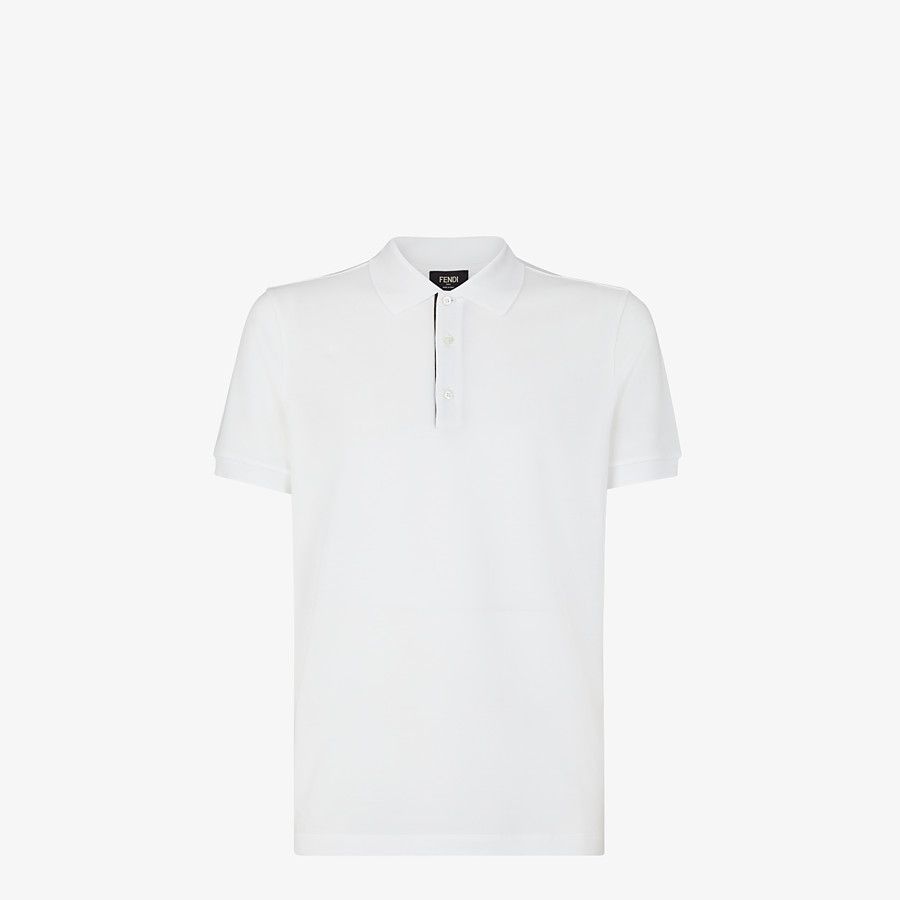 White piqué polo shirt - 1