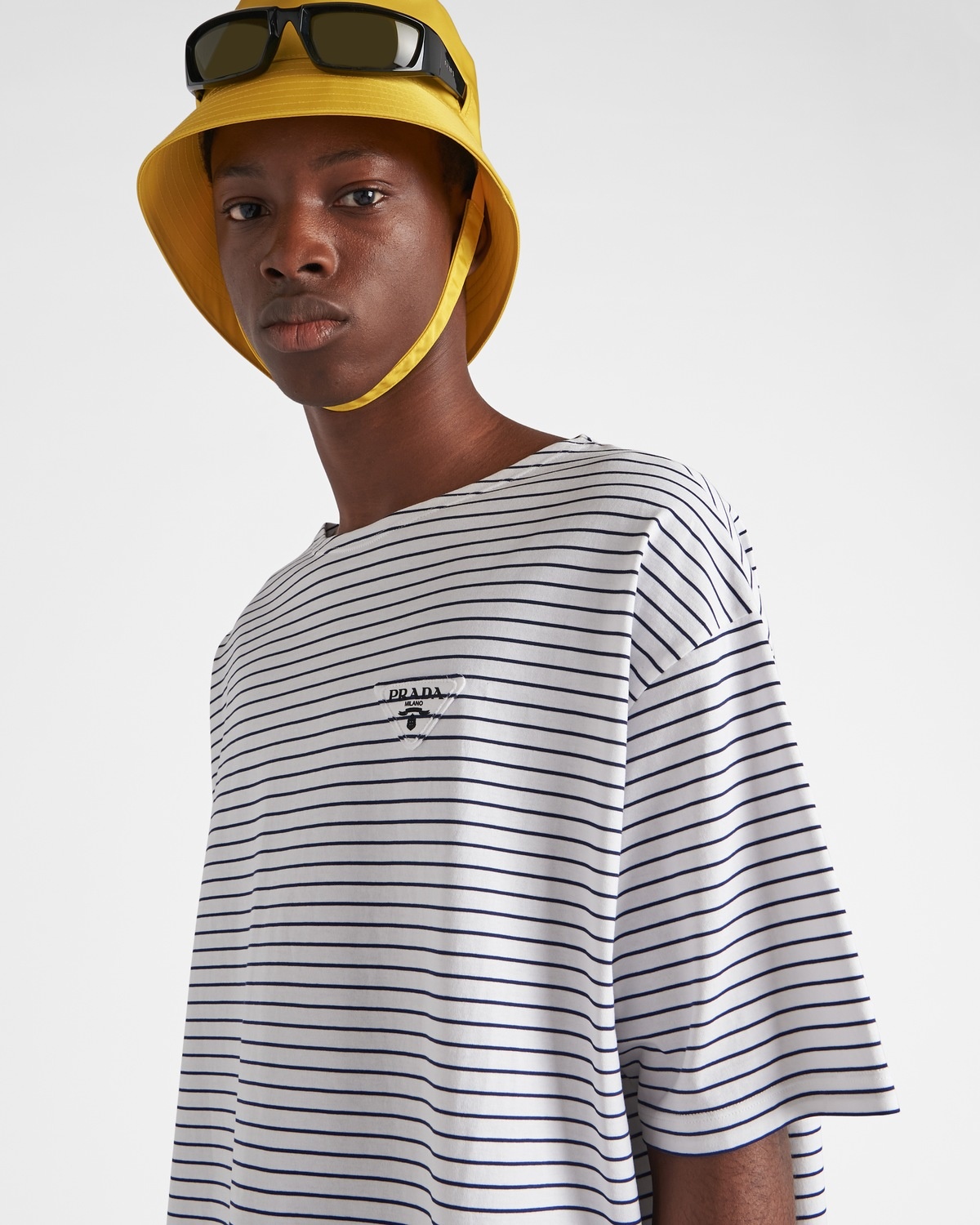 Oversized striped cotton T-shirt - 4
