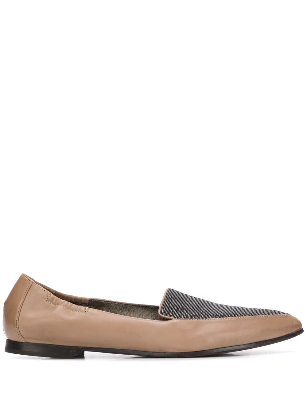 pointed leather loafers  - 1