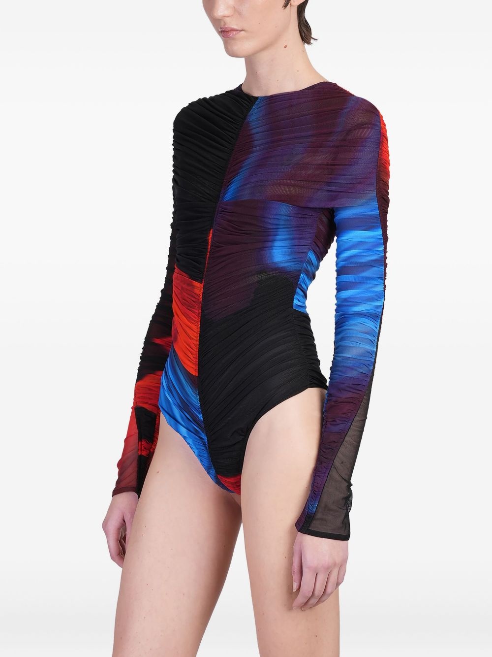 ruched long-sleeve bodysuit - 3